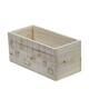 Planter rectangular Christmas pine wood with plastic 28x14x14cm S/3 FSC 100%