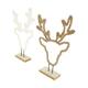 Figurine reindeer teddy mdf on stand 21x5x33cm FSC 100% - Natural