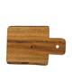 Plate rectangular acacia wood 14x10x4cm 4pc FSC 100% - Natural