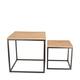 Table square metal / mdf 37x37x37cm S/2 FSC Mix 100%