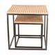 Table square metal / mdf 37x37x37cm S/2 FSC Mix 100%
