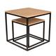 Table square metal / mdf 37x37x37cm S/2 FSC Mix 100%