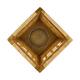 Lantern poplar wood with glass 18x18x28cm FSC 100% - Natural
