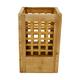 Lantern poplar wood with glass 18x18x28cm FSC 100% - Natural