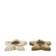 Tealight holder star poplar wood 15x15x2.5cm C2 FSC 100% - Natural