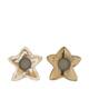 Tealight holder star poplar wood 15x15x2.5cm C2 FSC 100% - Natural