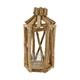 Lantern poplar wood with glass 18x18x38cm FSC 100%