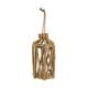 Lantern poplar wood with glass 18x18x38cm FSC 100%