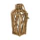 Lantern poplar wood with glass 18x18x38cm FSC 100%