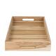 Tray rectangular teak wood with handle 58x28x6cm FSC 100%