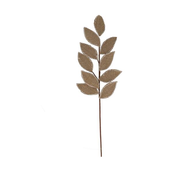 Branch with leaves jute 76x15x3cm