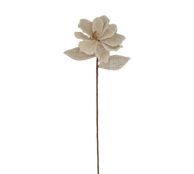 Flower magnolia jute 76x10x10cm