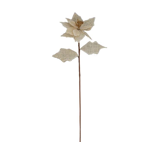 Flower jute 71x12x12cm - Cream