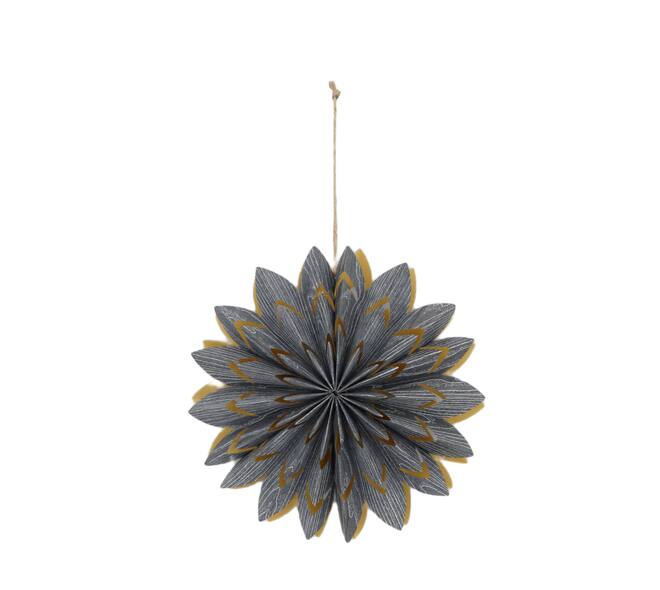 Hanger star paper 20x20x6cm - Grey