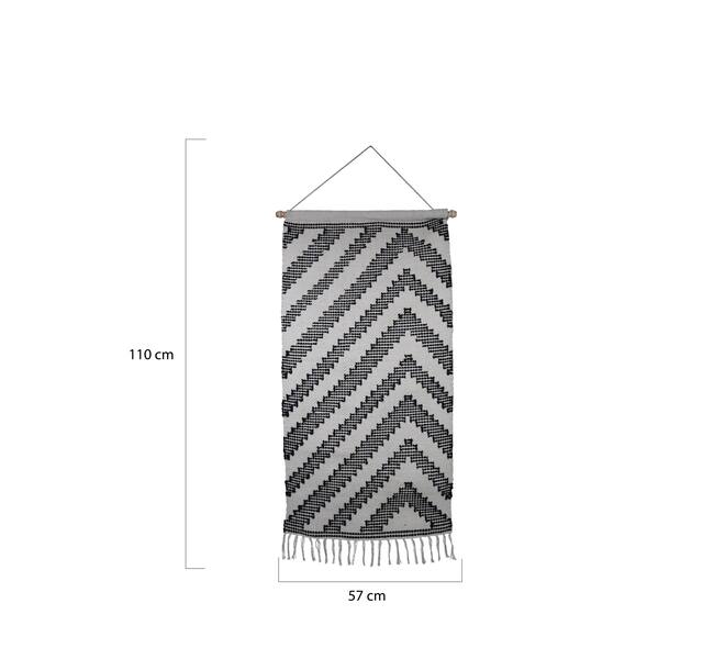 Wall art cotton 57x4x110cm - White
