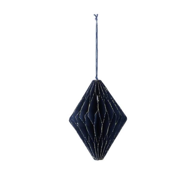 Hanger paper with glitter 10x10x12.5cm - Blue