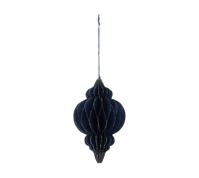 Hanger paper with glitter 10x10x15cm - Blue