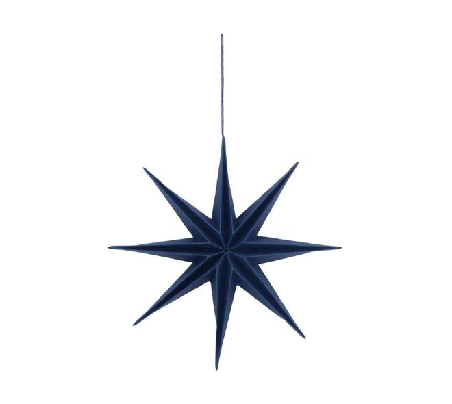 Hanger star paper 30x30x6.5cm - Blue