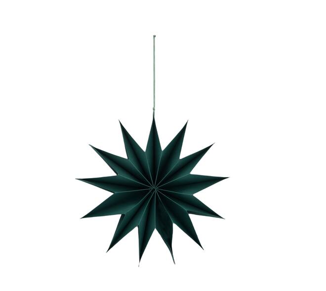 Hanger star paper 30.5x30.5x8.5cm - Green