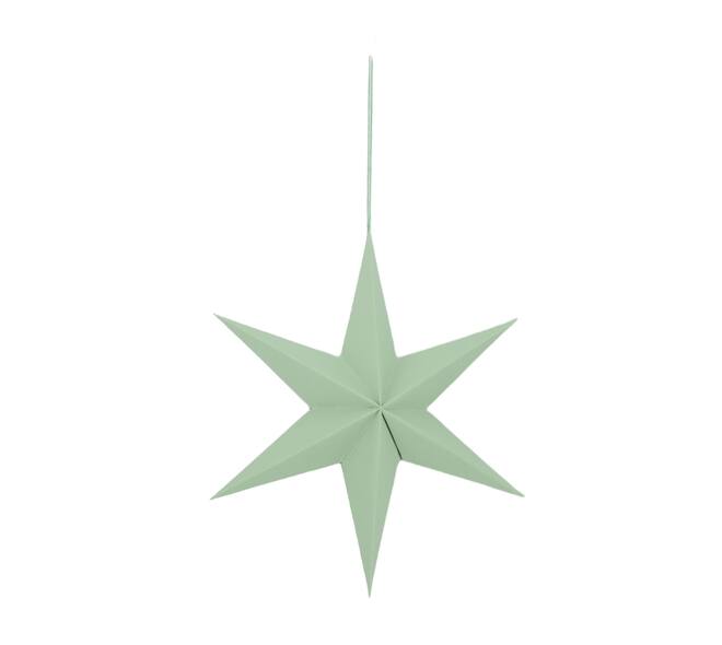 Hanger star paper 28x28x7cm - Green