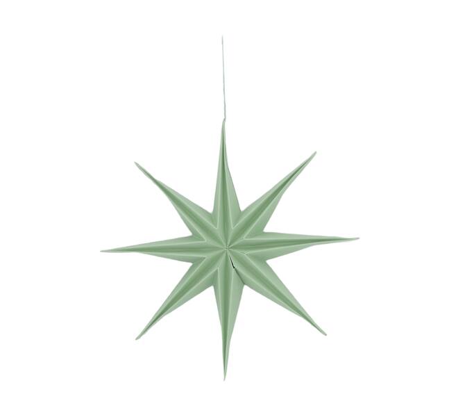 Hanger star paper 30x30x6.5cm - Green