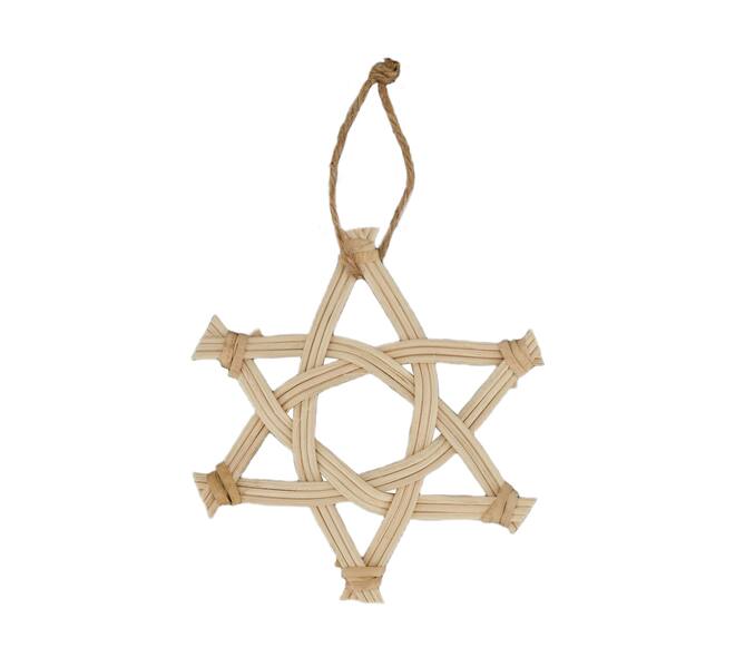 Hanger star bamboo 14x1x14cm
