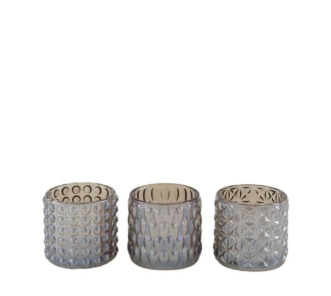 Tealight holder glass 7x7x6.8cm A/3