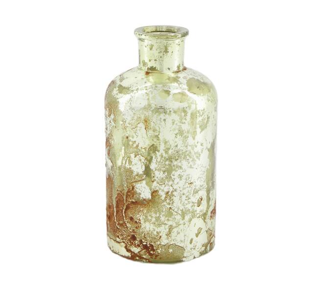 Bottle glass 8x8x16cm - Green