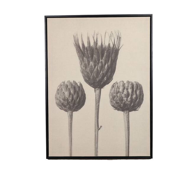 Wall art flower linen 78x3.5x58cm