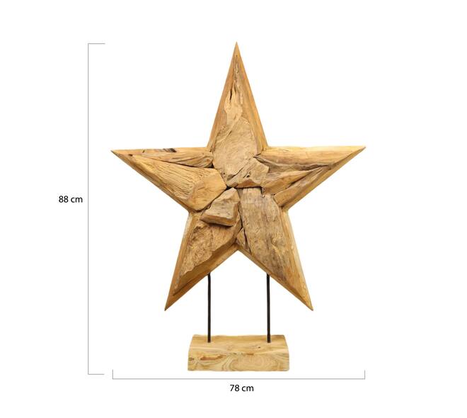 Ornament Milan - Erosionsholz - 78x14x88 cm - Braun