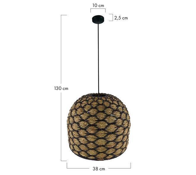 Ceiling light seagrass 38x38x30cm