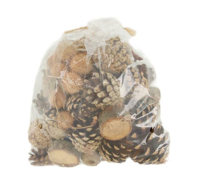Pinecone mixed 250gr nature 35x22x22cm - Natural