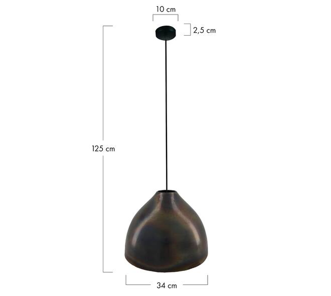 Ceiling light metal 34x34x25cm