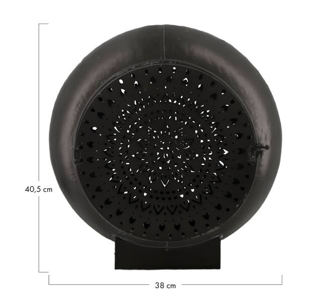 Lampe de table Pauline - Metal - 38x16.5x40.5cm - Noir