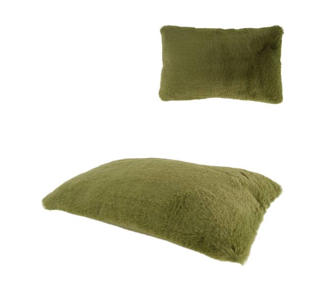 Cushion fur polyester 30x50x8cm