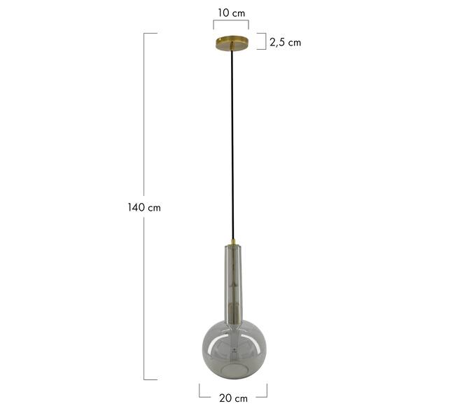 Ceiling light glass 20x20x40cm