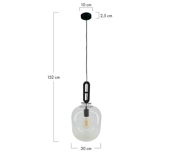 Ceiling light glass 30x30x52cm