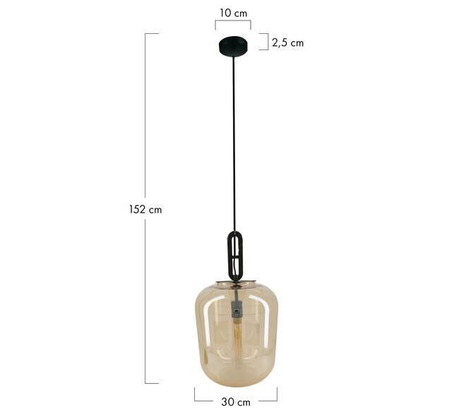 Ceiling light glass 30x30x52cm