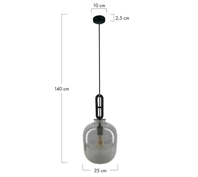 Ceiling light glass 25x25x40cm