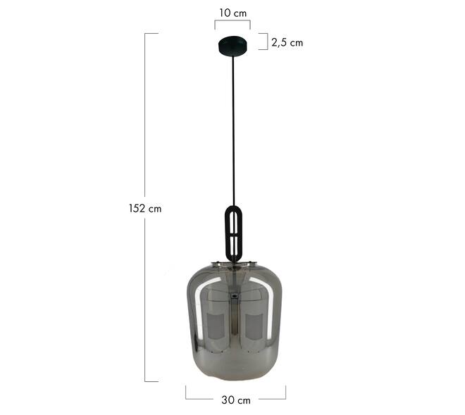 Ceiling light glass 30x30x52cm