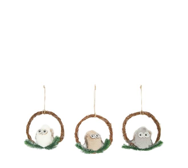 Hanger owl plywood 20x6x20cm C/3