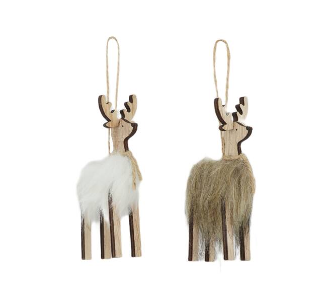 Hanger deer wood 6x2.5x12cm C2 - Brown