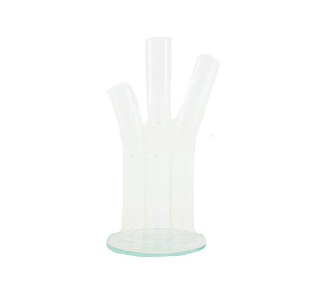 Vase glass 10x6.5x20.5cm - Transparent