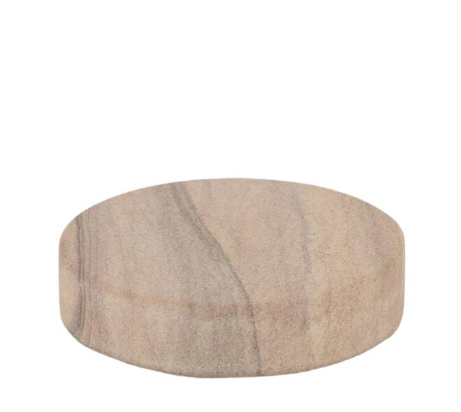 Coaster round sand stone 9x9x2cm - Multi