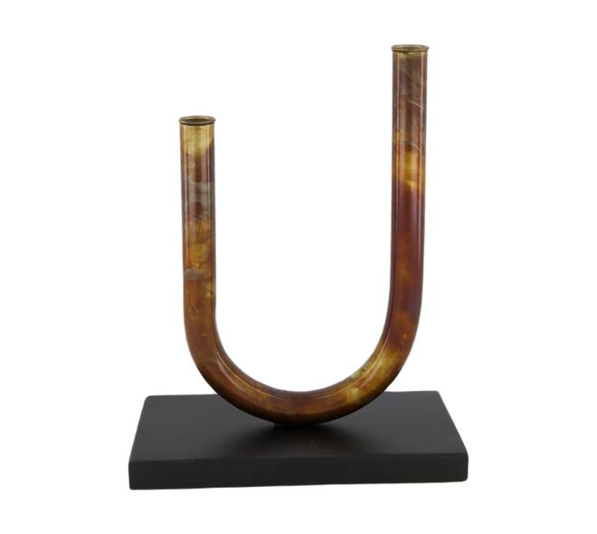 Dinnercandle holder metal 24x12x31cm