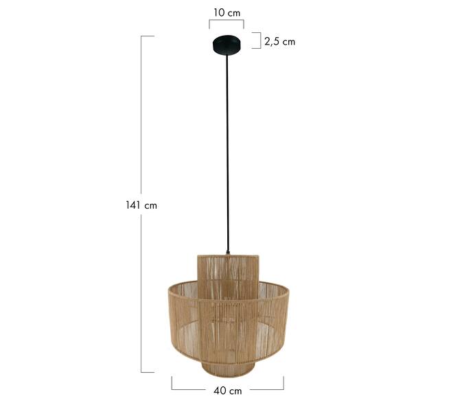 Ceiling light jute 40x40x41cm - Natural
