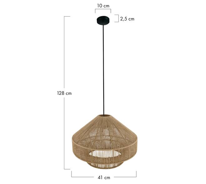 Hangelampe Dream - Jute - 41x41x28cm - Braun