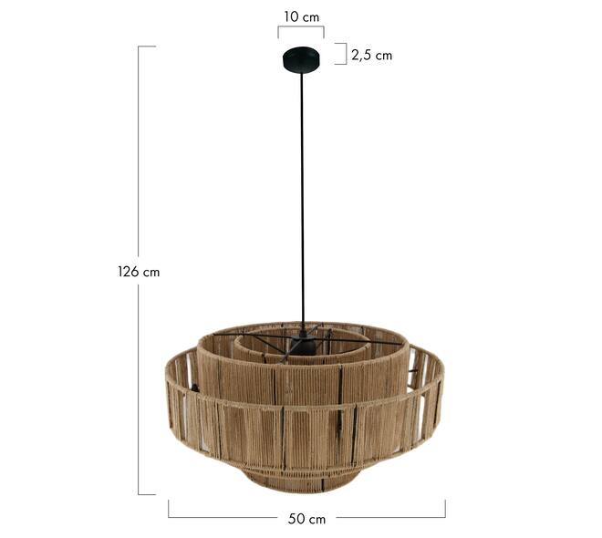 Ceiling light jute 50x50x26cm