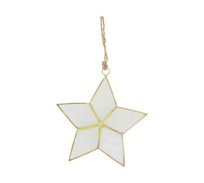 Hanger star capiz 12x12x1cm - Natural