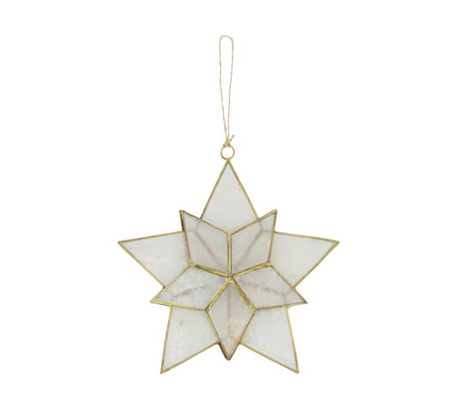 Hanger star capiz 16.5x16.5x2cm